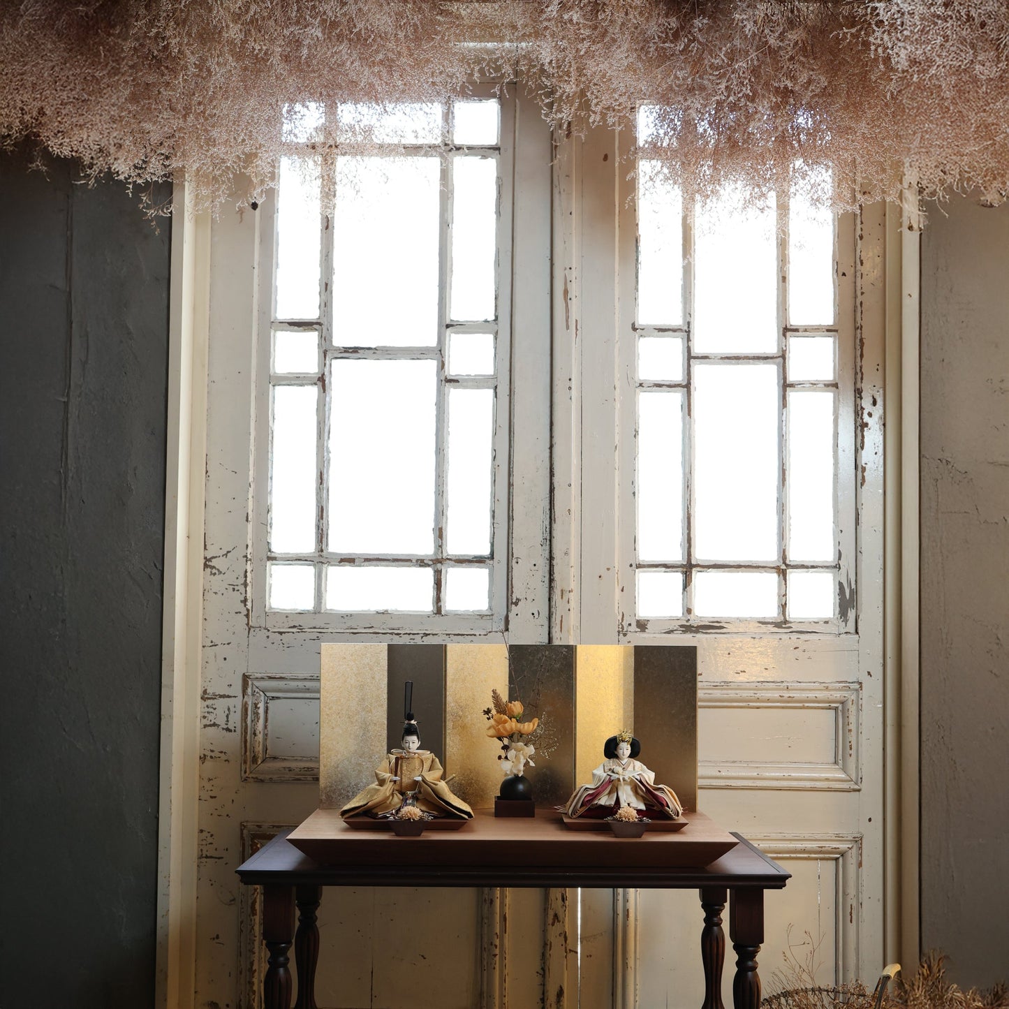 福(金×クリーム) fuku|26雛人形出し飾り