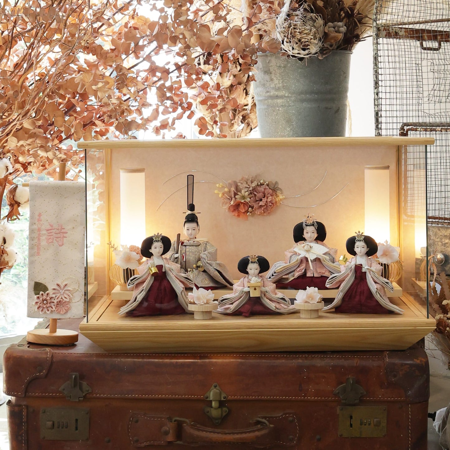 梨沙 五人飾り risa|26雛人形ケース飾り