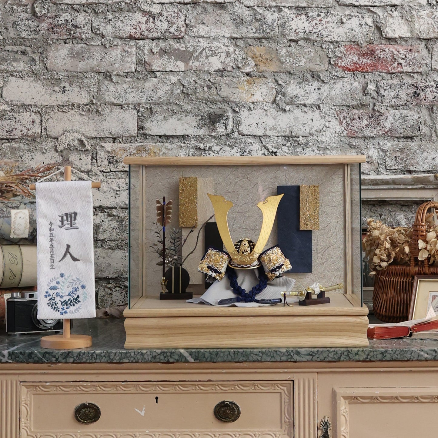 甲冑師「平安武久」作品 晃牙 kouga | 26祈兜 ケース飾り