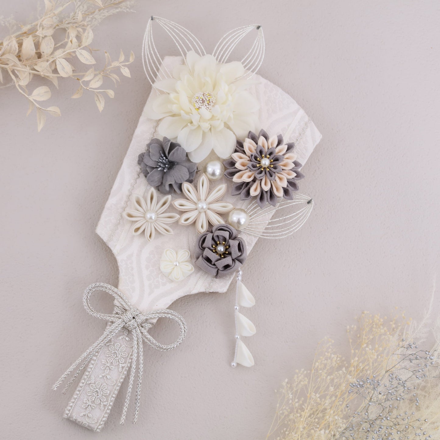 elsa エルサ ホワイトシルバー｜26正月飾り　羽子板