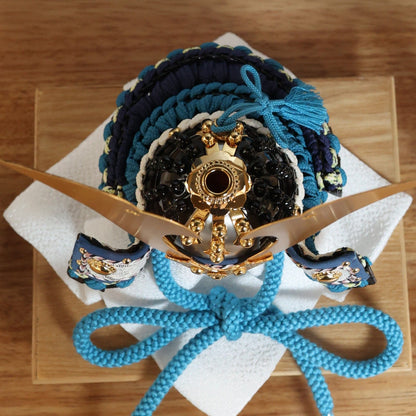 甲冑師「加藤良」作品　蒼 ao | 26祈兜 ケース飾り