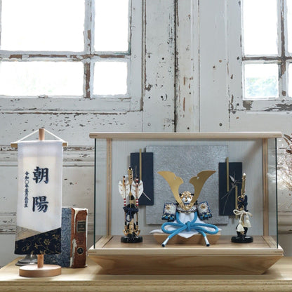 甲冑師「加藤良」作品　蒼 ao | 26祈兜 ケース飾り