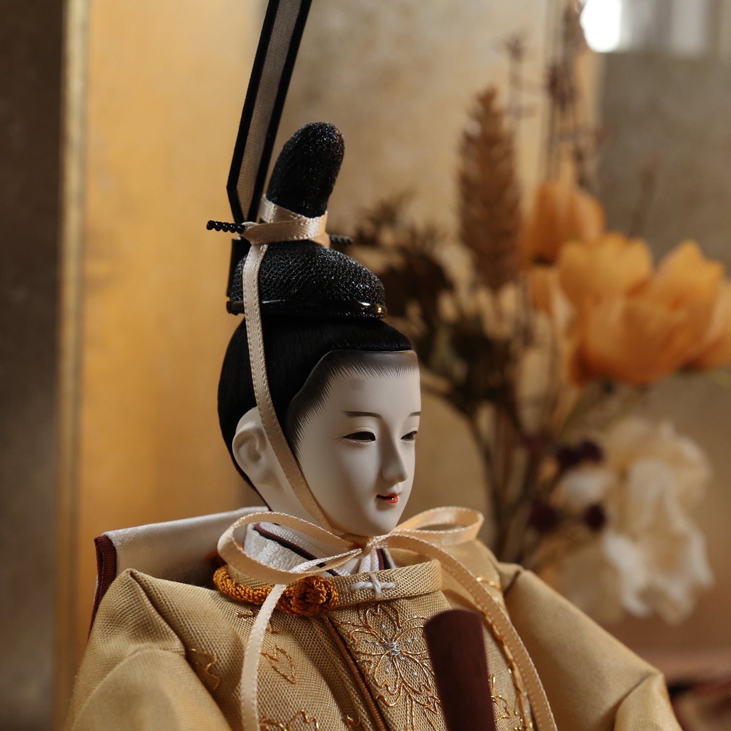 福（金×クリーム）　fuku｜26雛人形出し飾り