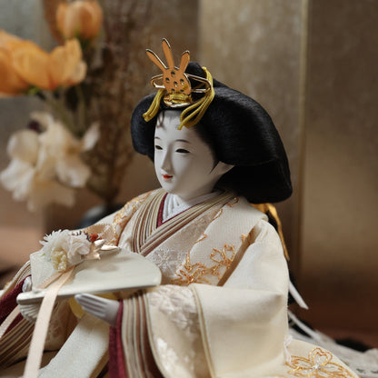 福（金×クリーム）　fuku｜26雛人形出し飾り