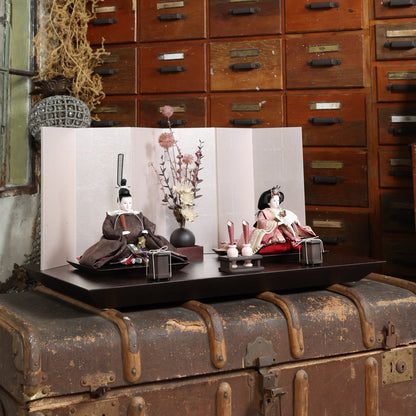 福（茶色xピンク）　fuku｜26雛人形出し飾り