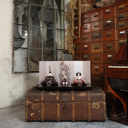 福（茶色xピンク）　fuku｜26雛人形出し飾り