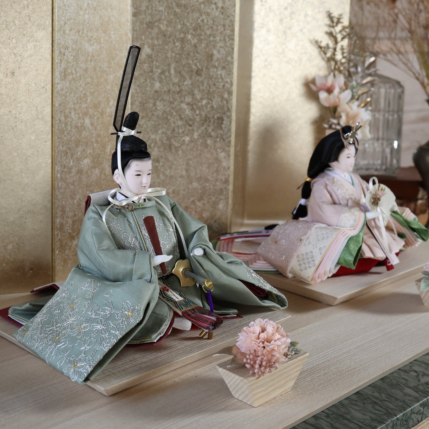 福（ウグイス×桜）　fuku｜26雛人形出し飾り