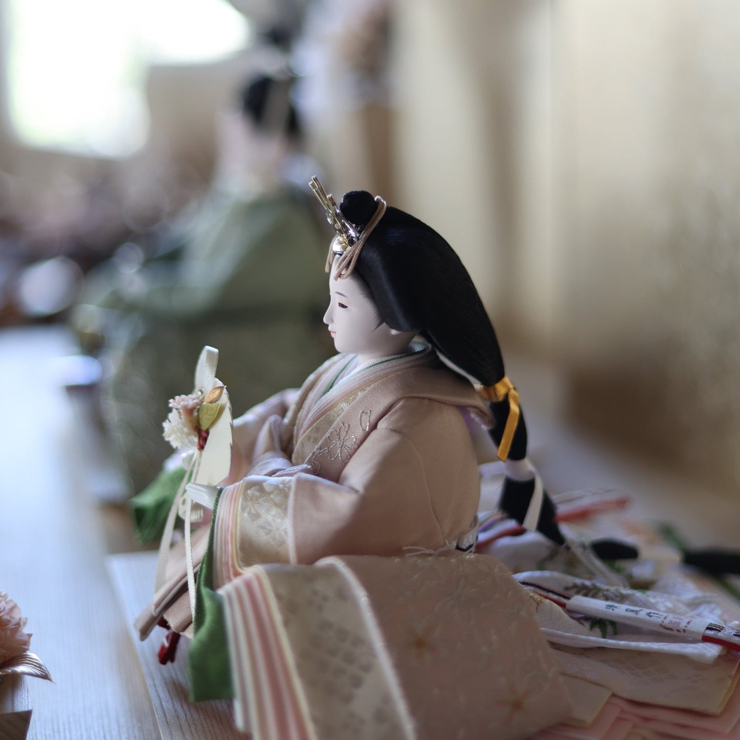 福（ウグイス×桜）　fuku｜26雛人形出し飾り