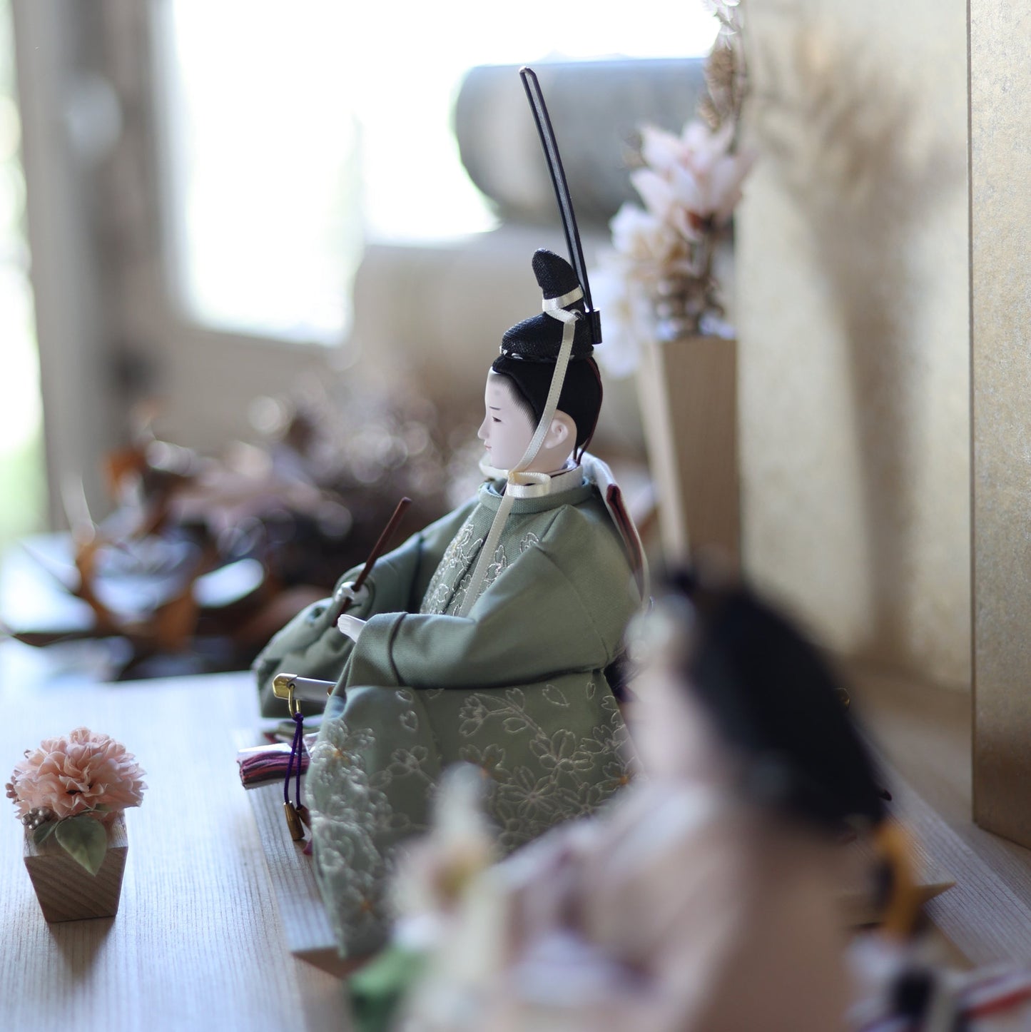 福（ウグイス×桜）　fuku｜26雛人形出し飾り