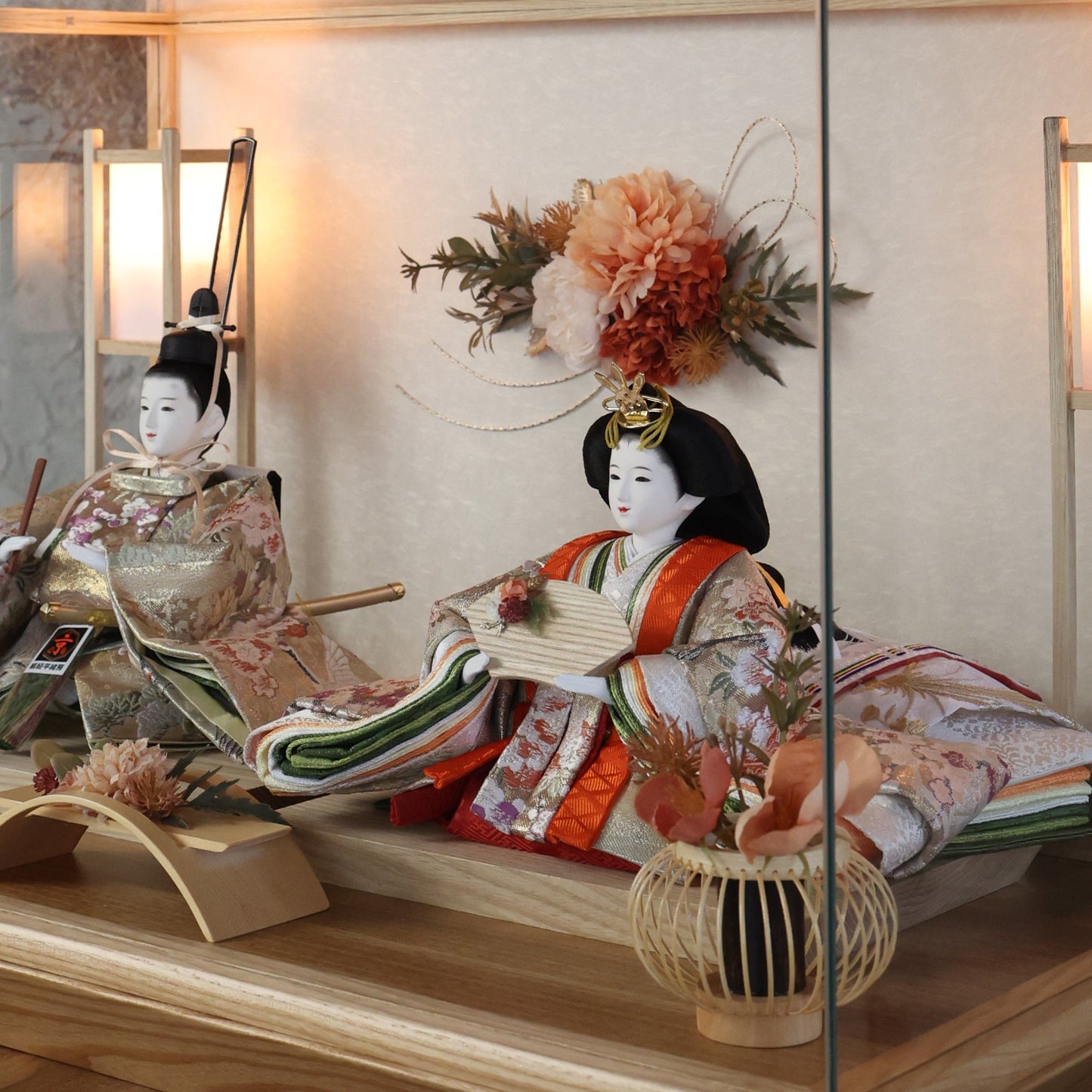 京都西陣袋帯　緋咲　hisaki｜26雛人形ケース飾り