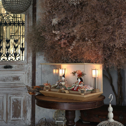 京都西陣袋帯　緋咲　hisaki｜26雛人形ケース飾り