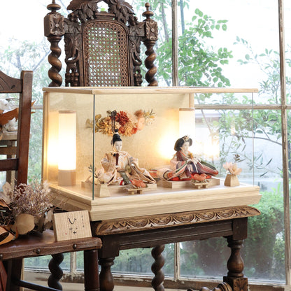 京都西陣袋帯　清水久遊作　柑香　kanka｜26雛人形ケース飾り