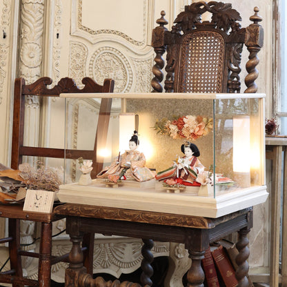 京都西陣袋帯　清水久遊作　柑香　kanka｜26雛人形ケース飾り