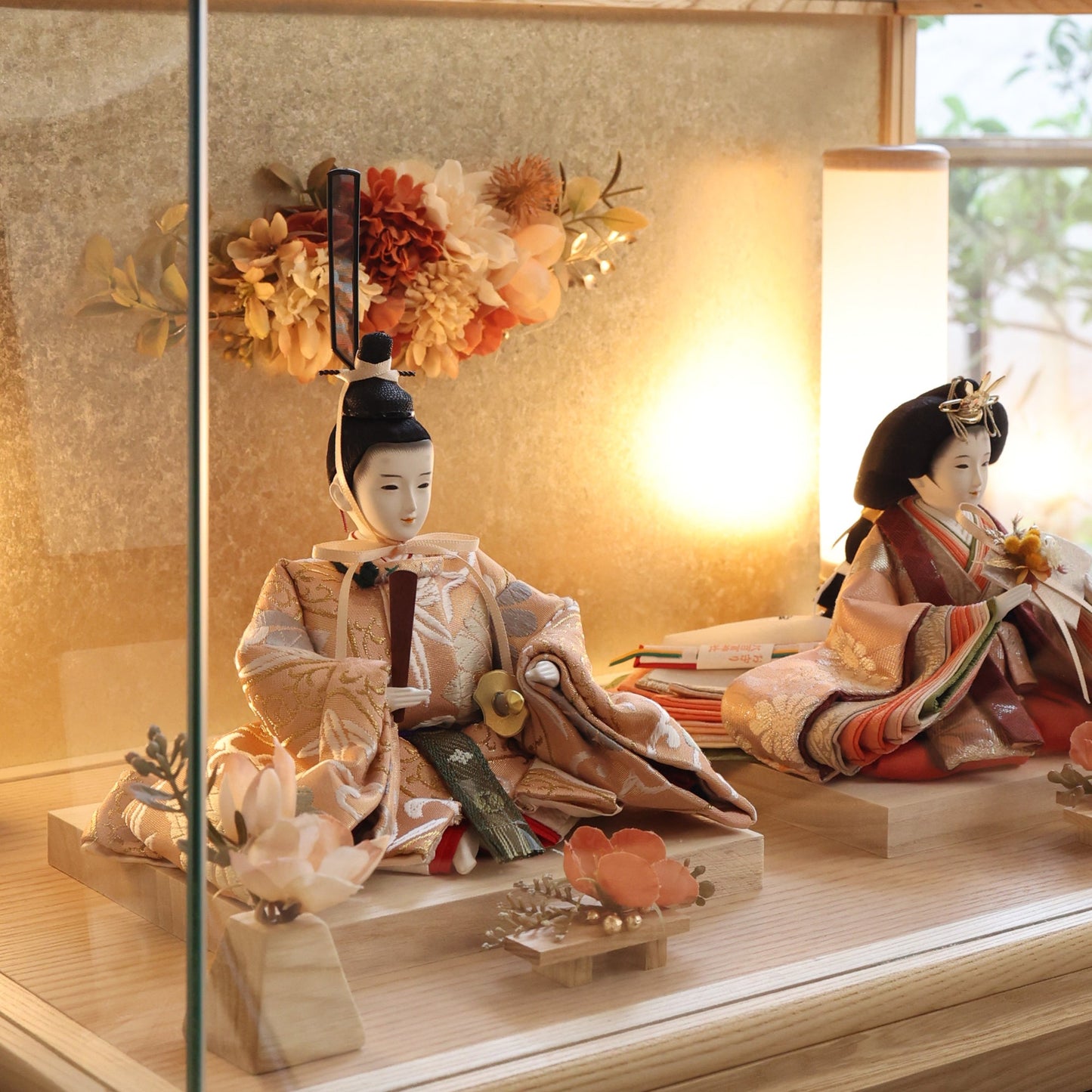 京都西陣袋帯　清水久遊作　柑香　kanka｜26雛人形ケース飾り