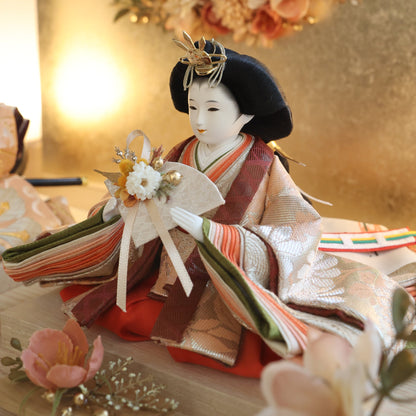 京都西陣袋帯　清水久遊作　柑香　kanka｜26雛人形ケース飾り