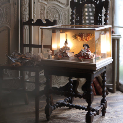 京都西陣袋帯　清水久遊作　柑香　kanka｜26雛人形ケース飾り