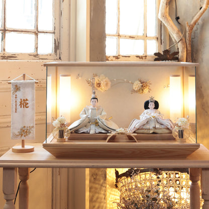 京都西陣袋帯　美月　願　mitsuki｜26雛人形ケース飾り