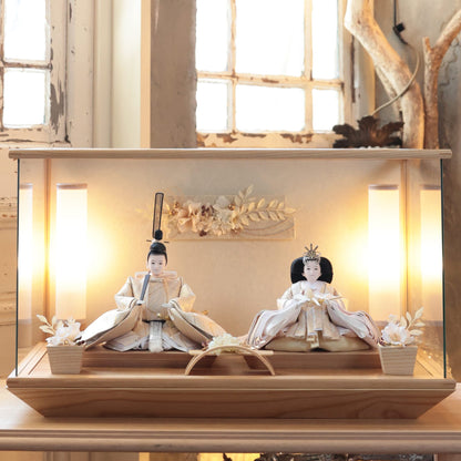 京都西陣袋帯　美月　想　mitsuki｜26雛人形ケース飾り