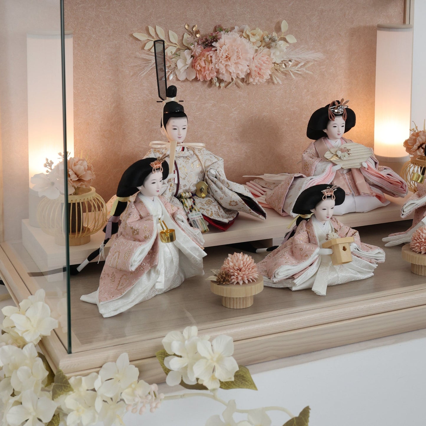 萌香　五人飾り　moka｜26雛人形ケース飾り