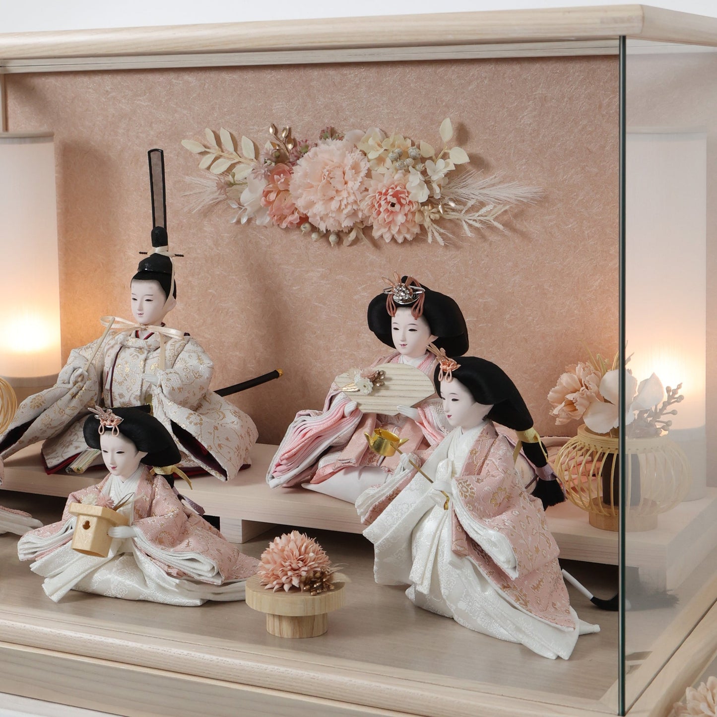 萌香　五人飾り　moka｜26雛人形ケース飾り