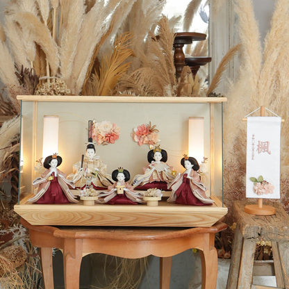 奈央　五人飾り　nao｜26雛人形ケース飾り