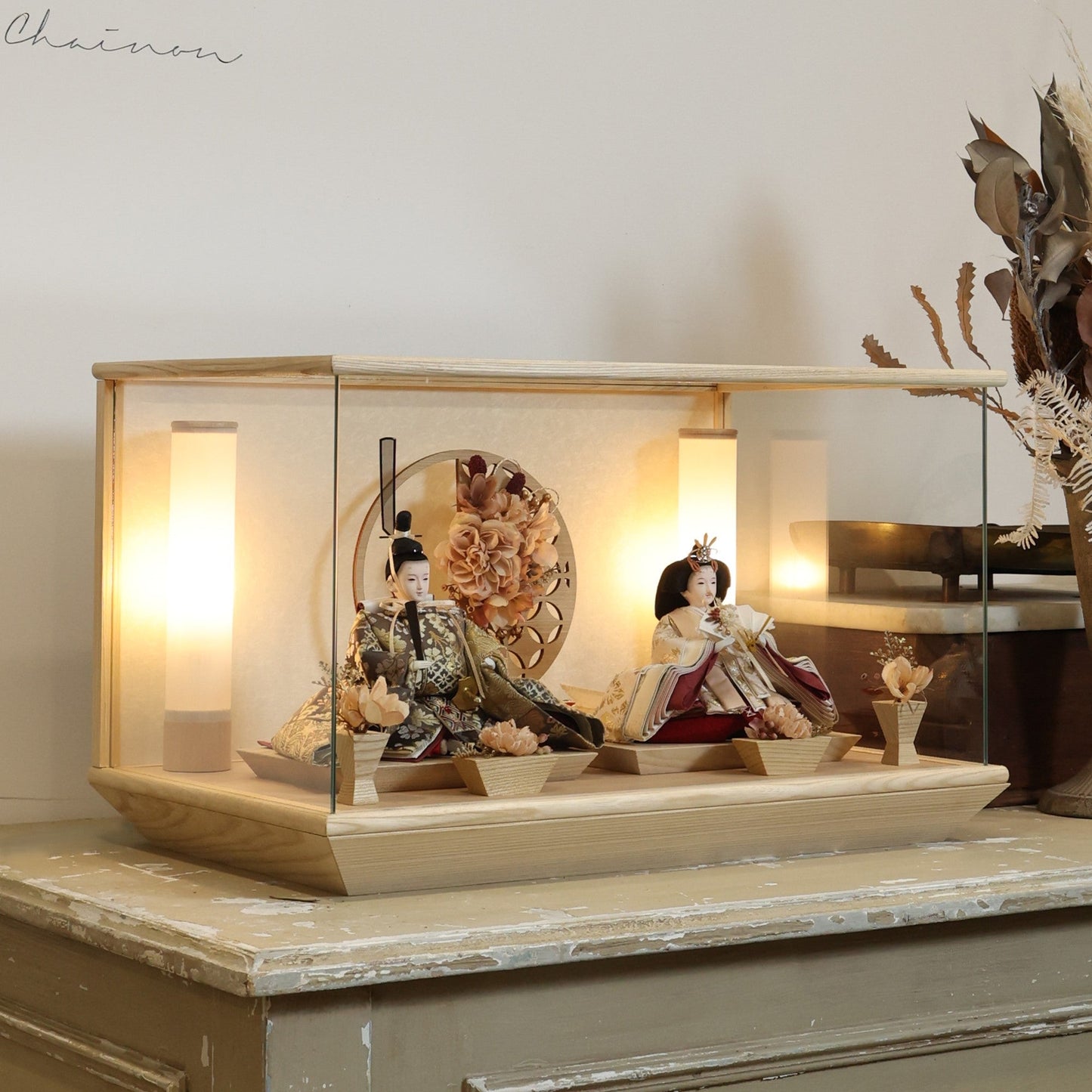 京都西陣袋帯　桜華　ouka｜26雛人形ケース飾り