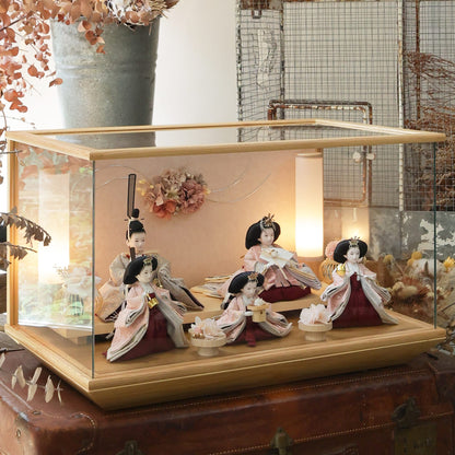 梨沙　五人飾り　risa｜26雛人形ケース飾り