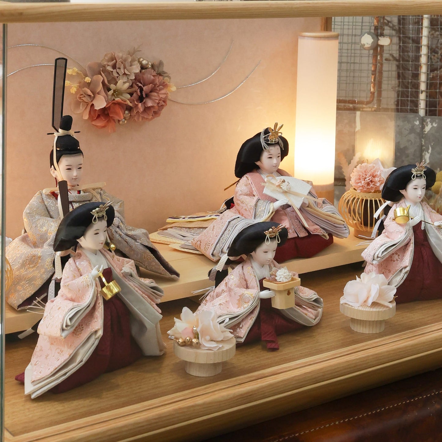 梨沙　五人飾り　risa｜26雛人形ケース飾り