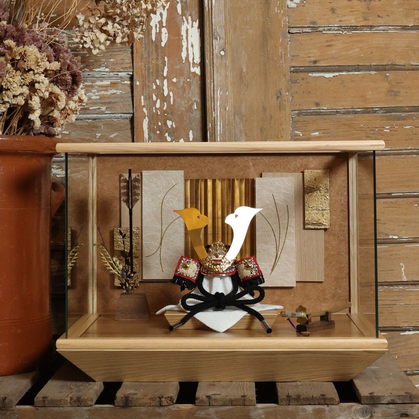 甲冑師「加藤良」作品　凌 響 ryo | 26祈兜 ケース飾り