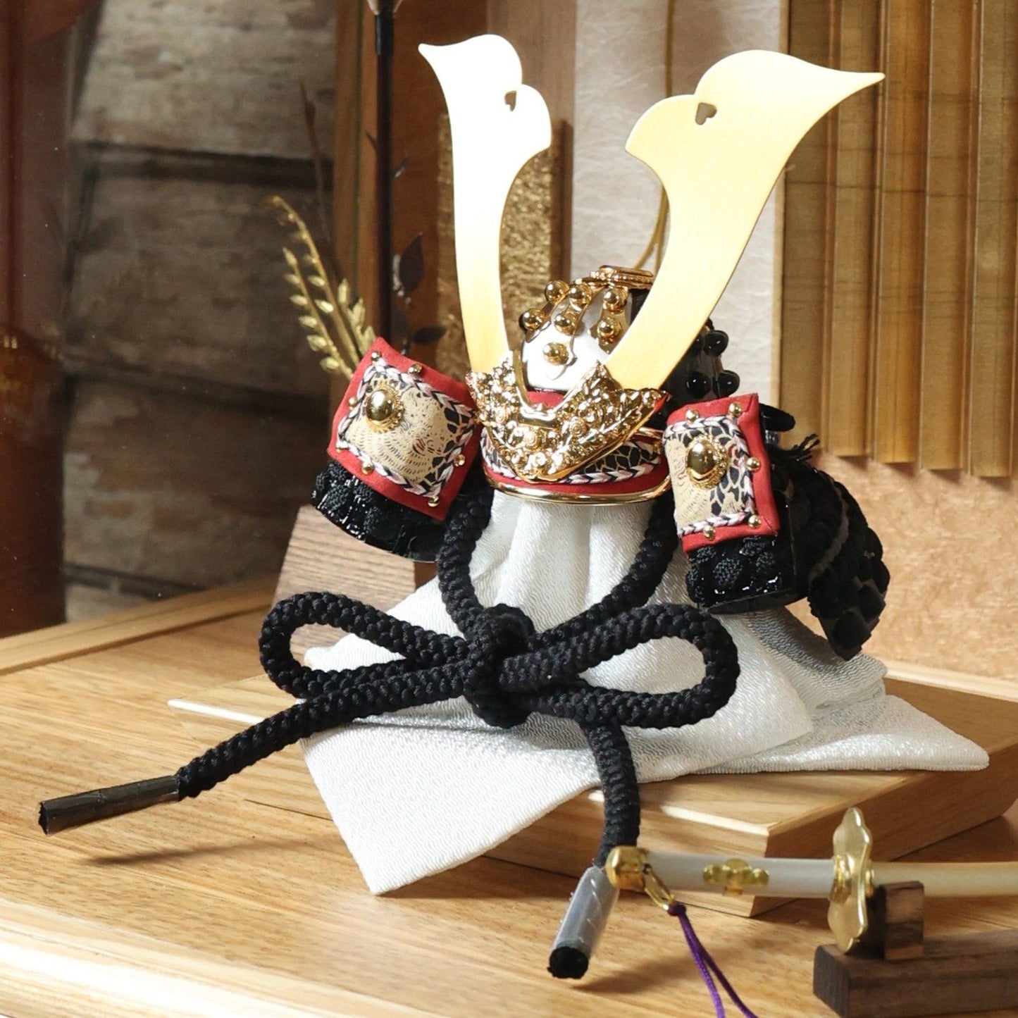 甲冑師「加藤良」作品　凌 誓 ryo | 26祈兜 ケース飾り