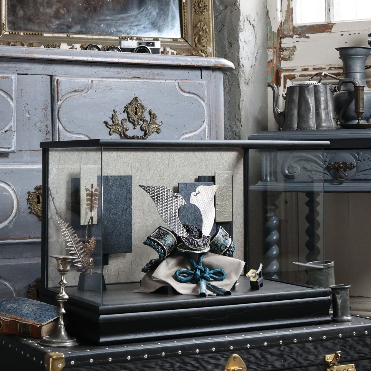 甲冑師「翠鳳」作品　宗士 soushi | 26祈兜 ケース飾り