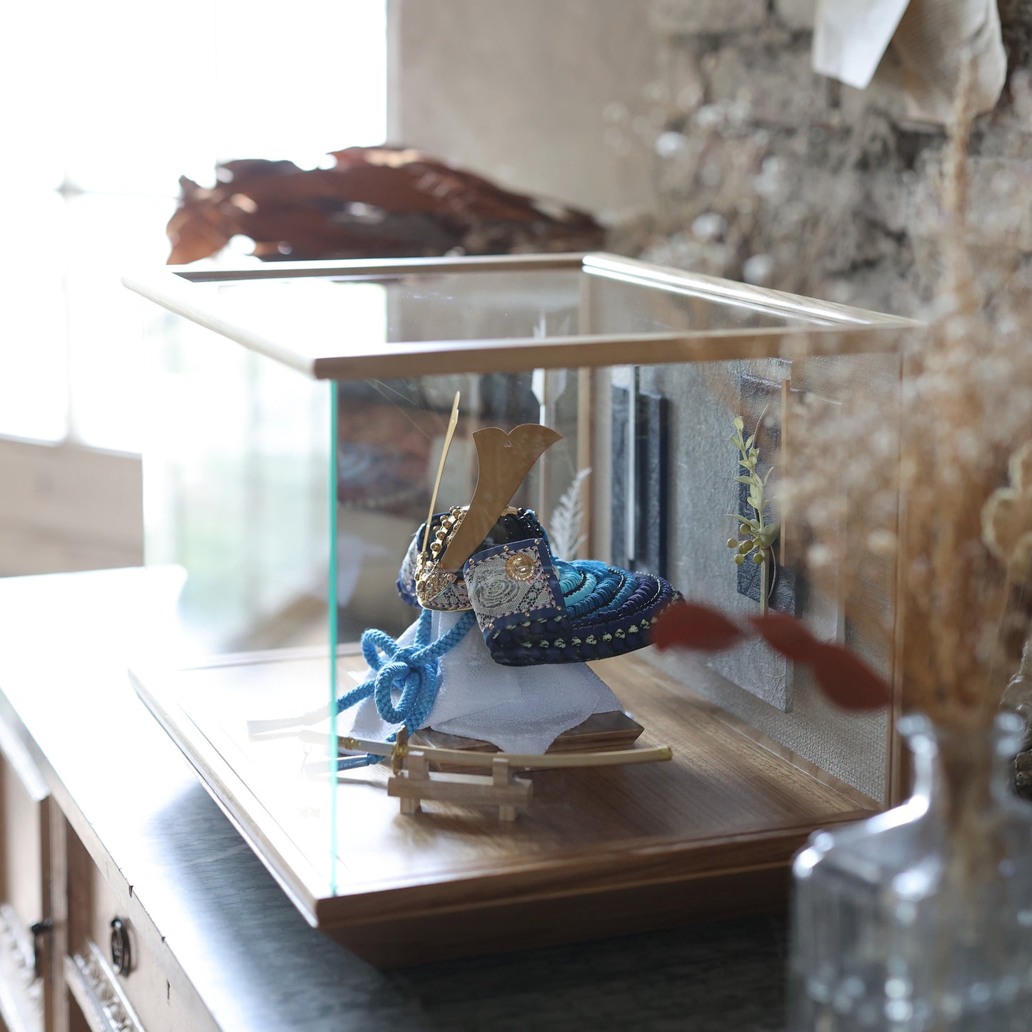 甲冑師「加藤良」作品　悠 yū | 26祈兜 ケース飾り