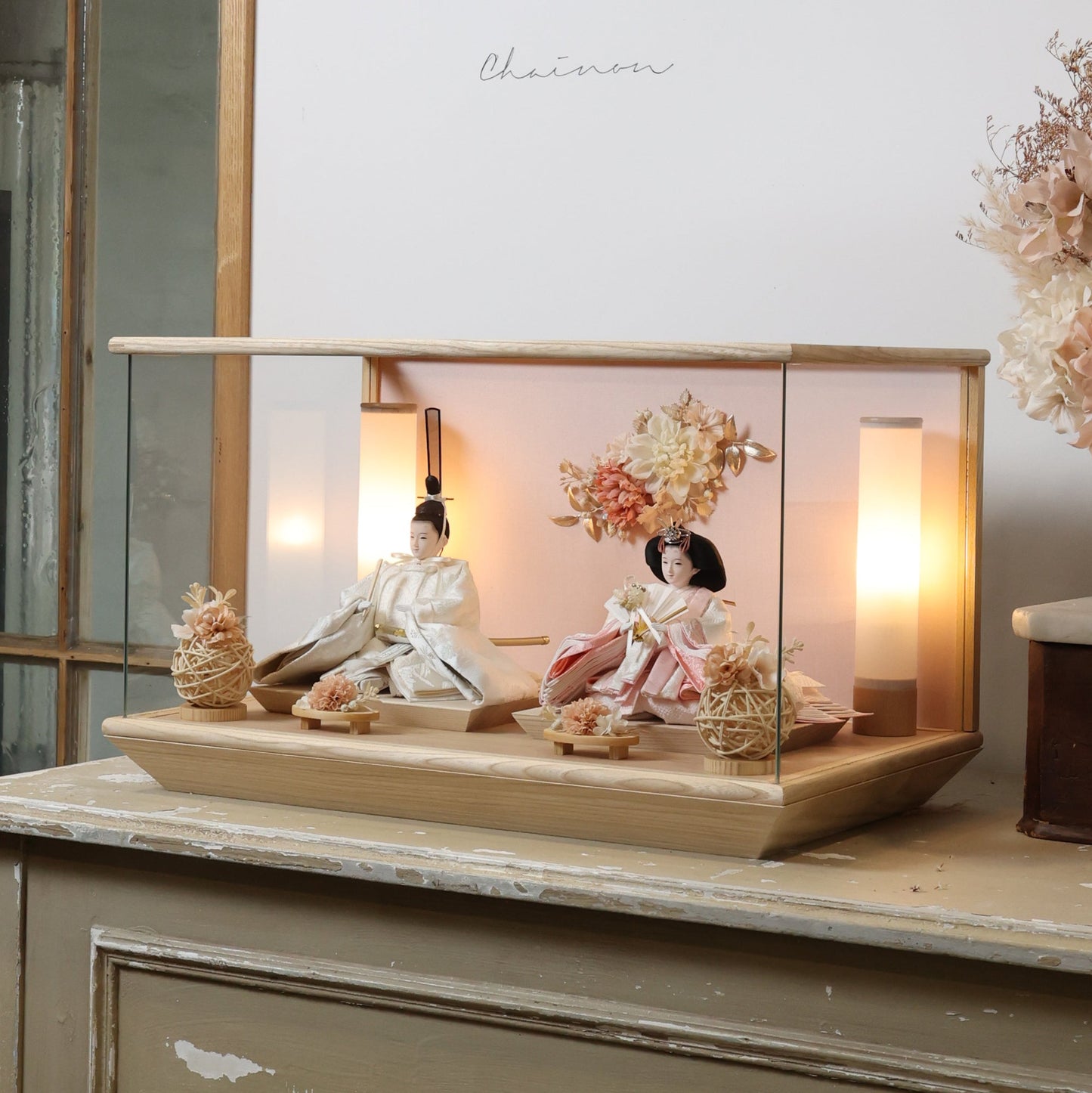 優美　願　yuubi｜26雛人形ケース飾り