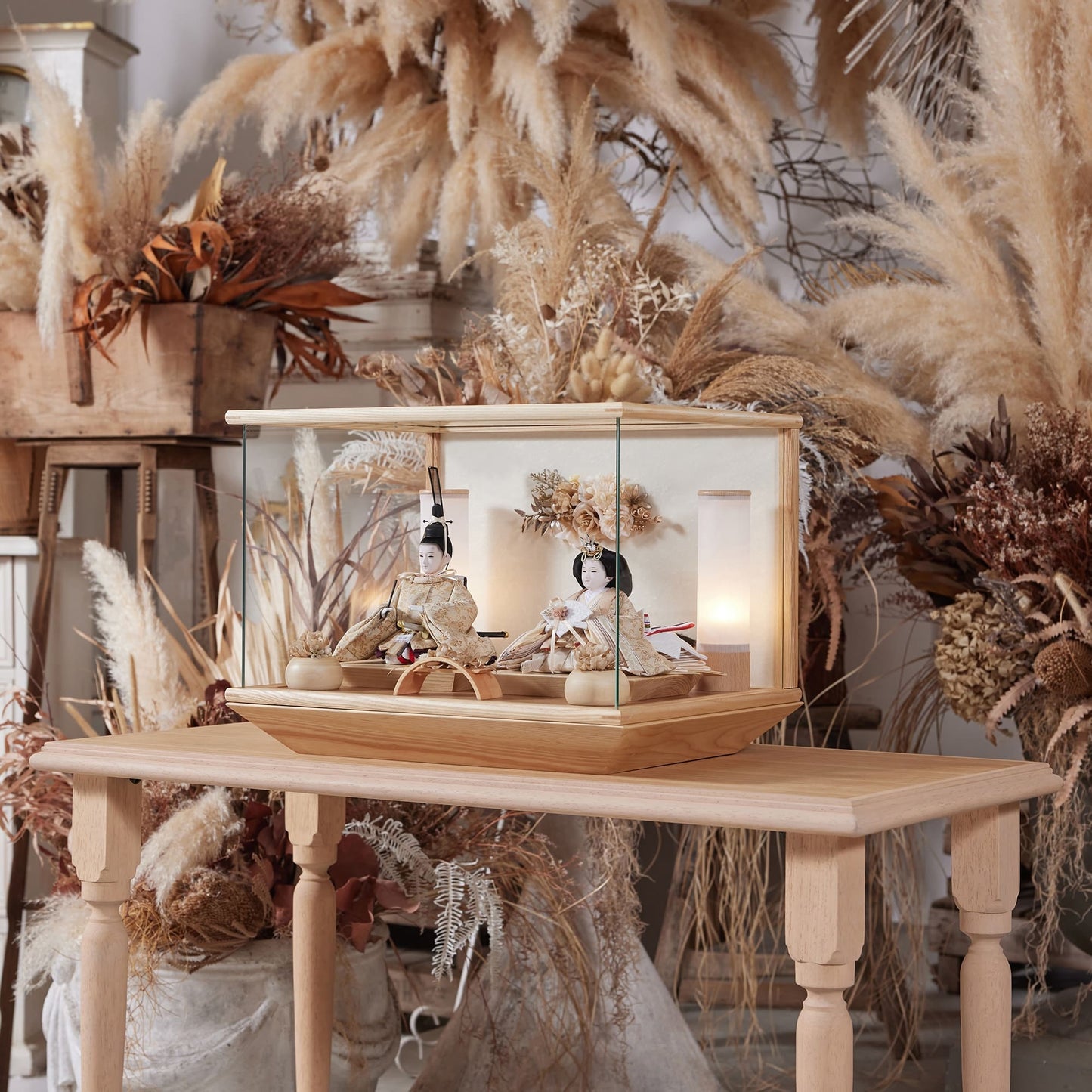 ゆうか　願　yuuka｜26雛人形ケース飾り