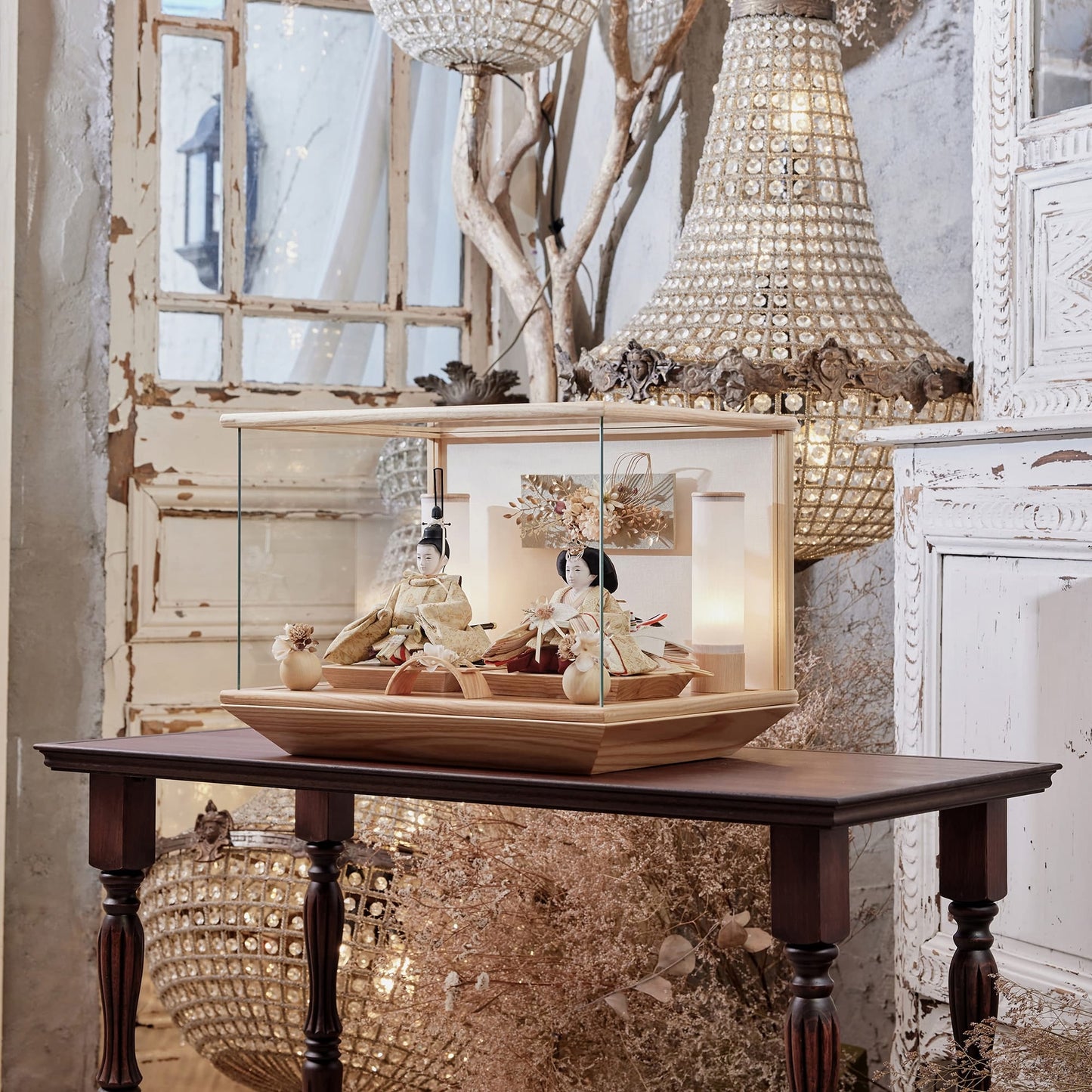 ゆうか　想　yuuka｜26雛人形ケース飾り