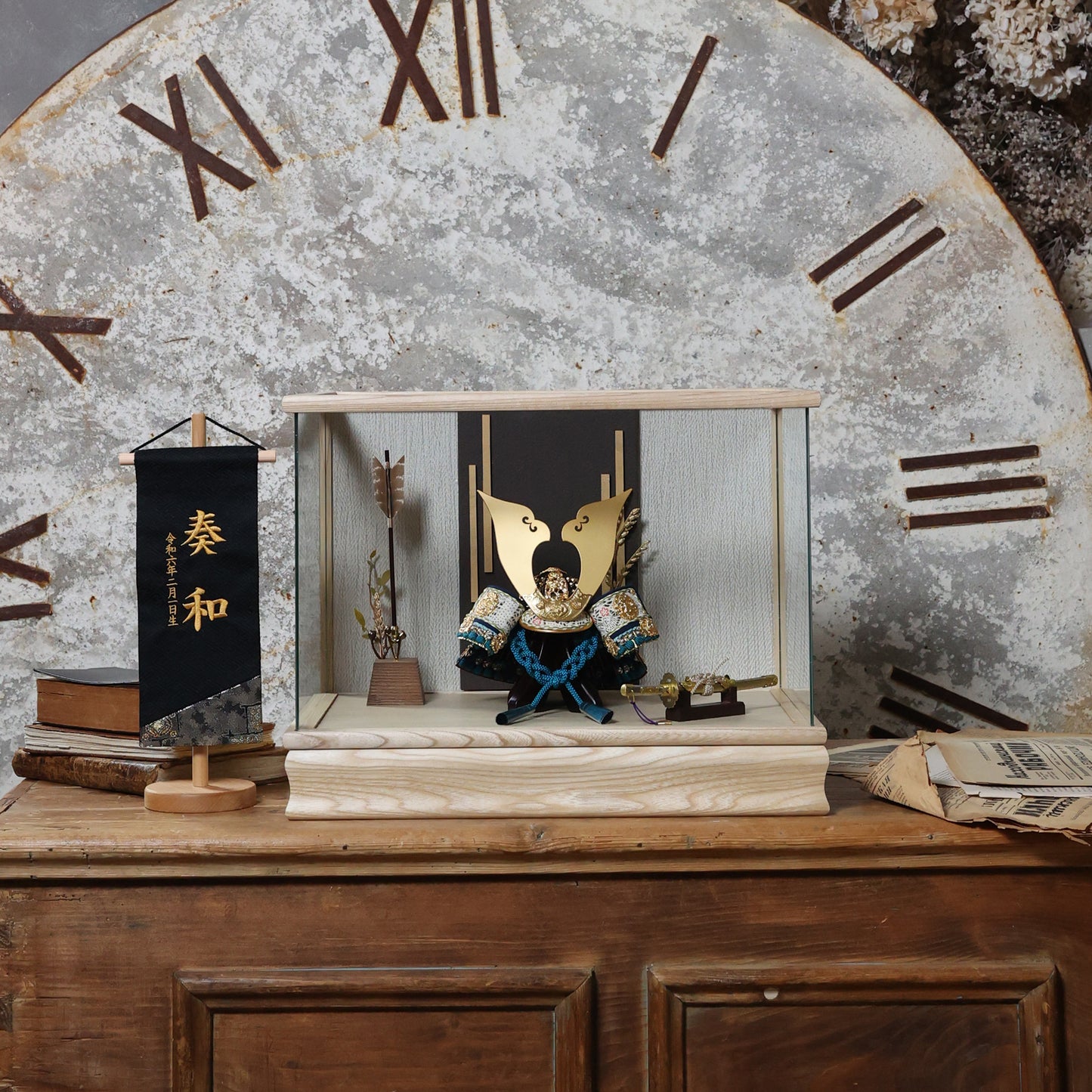 甲冑師「京都武久」作品　湊 minato | 26祈兜 ケース飾り