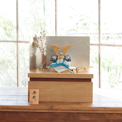 甲冑師「加藤良」作品  蒼 ao | 26祈兜 収納飾り