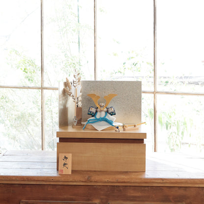 甲冑師「加藤良」作品  蒼 ao | 26祈兜 収納飾り