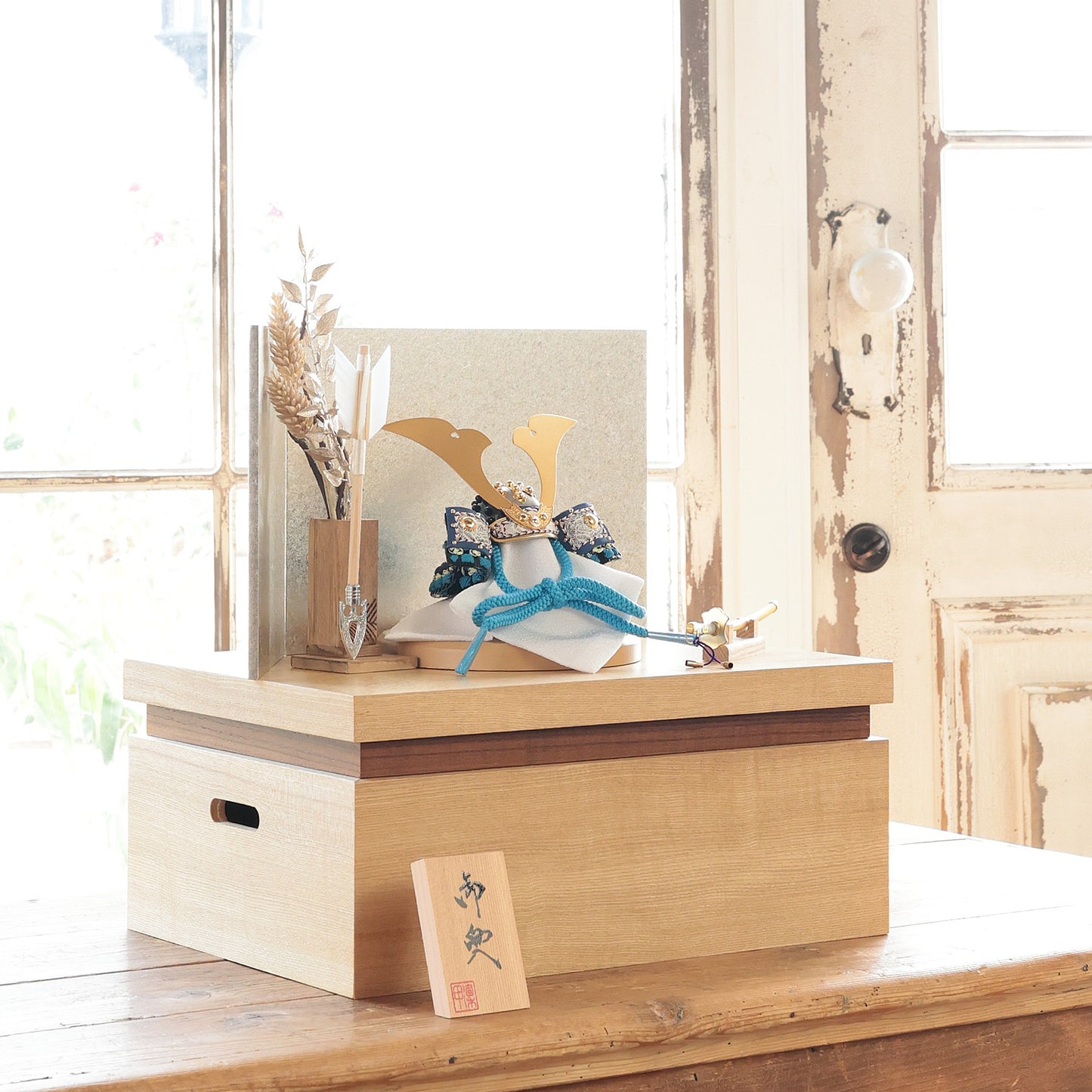 甲冑師「加藤良」作品  蒼 ao | 26祈兜 収納飾り