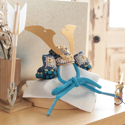 甲冑師「加藤良」作品  蒼 ao | 26祈兜 収納飾り