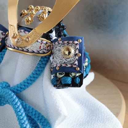 甲冑師「加藤良」作品  蒼 ao | 26祈兜 収納飾り