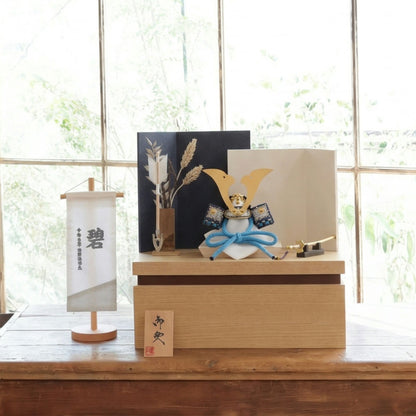 甲冑師「加藤良」作品  蒼 ao | 26祈兜 収納飾り