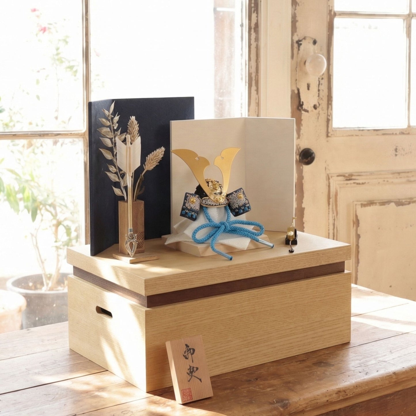甲冑師「加藤良」作品  蒼 ao | 26祈兜 収納飾り