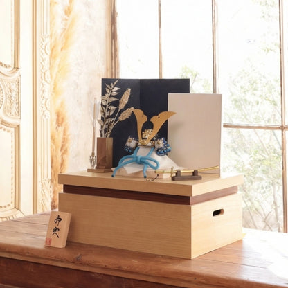 甲冑師「加藤良」作品  蒼 ao | 26祈兜 収納飾り