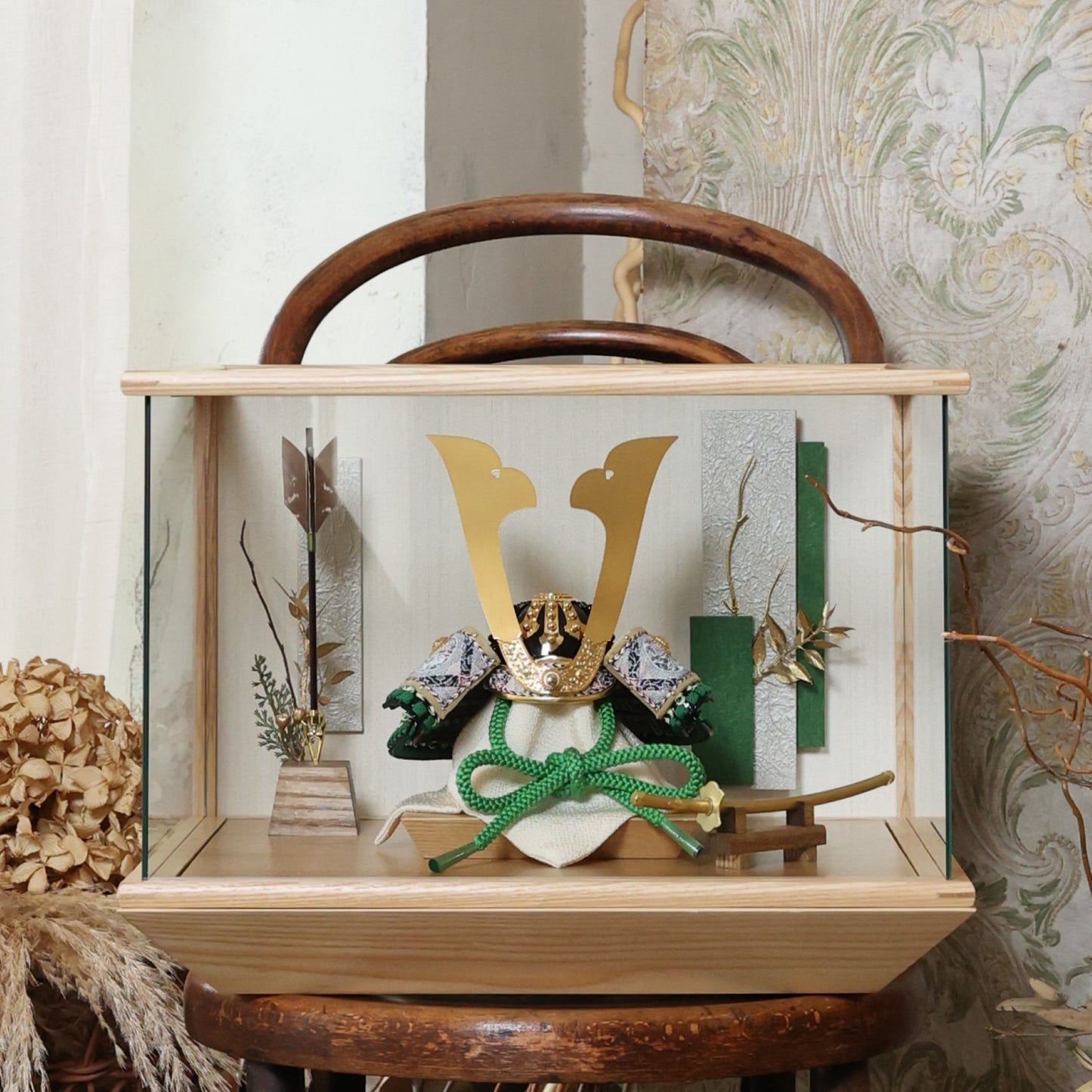 甲冑師「加藤良」作品　樹 itsuki | 26祈兜 ケース飾り