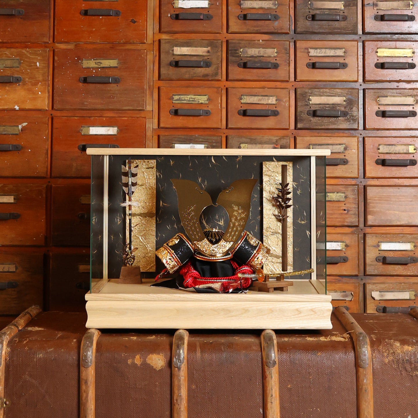 甲冑師「翠鳳」作品　魁斗 kaito | 26祈兜 ケース飾り
